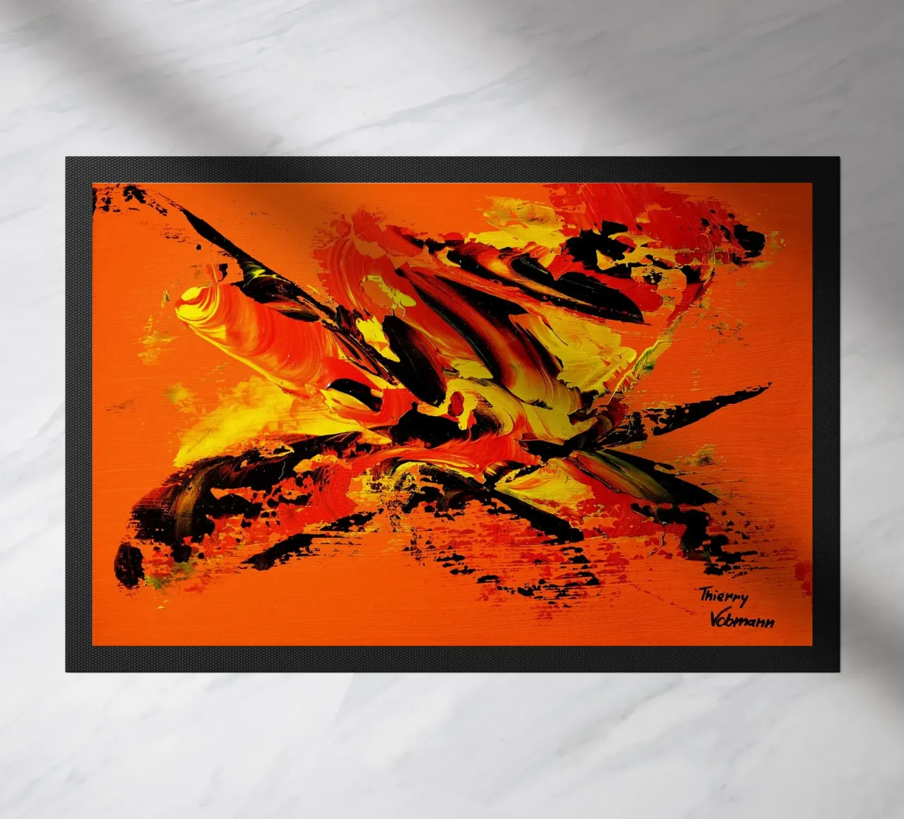MESSAGE FROM THE HEART 11 zerbino da Thierry Vobmann Abstract painting