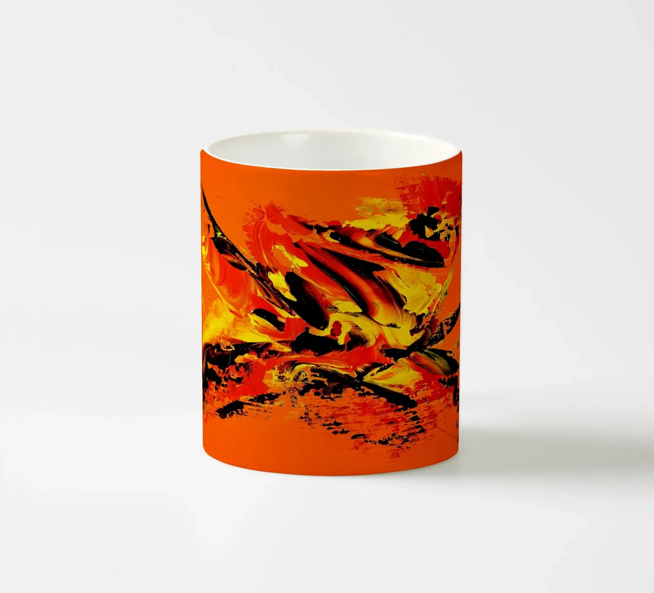 MESSAGE FROM THE HEART 11 ceramic mug by Thierry Vobmann Abstract painting