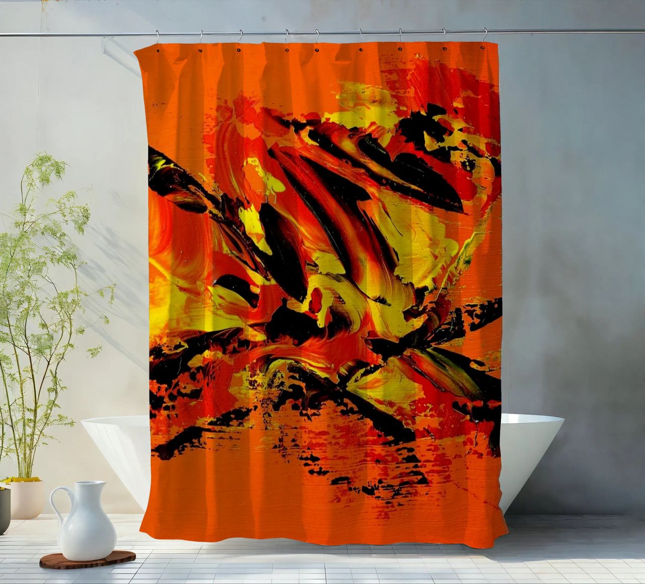 MESSAGE FROM THE HEART 11 tenda da doccia da Thierry Vobmann Abstract painting