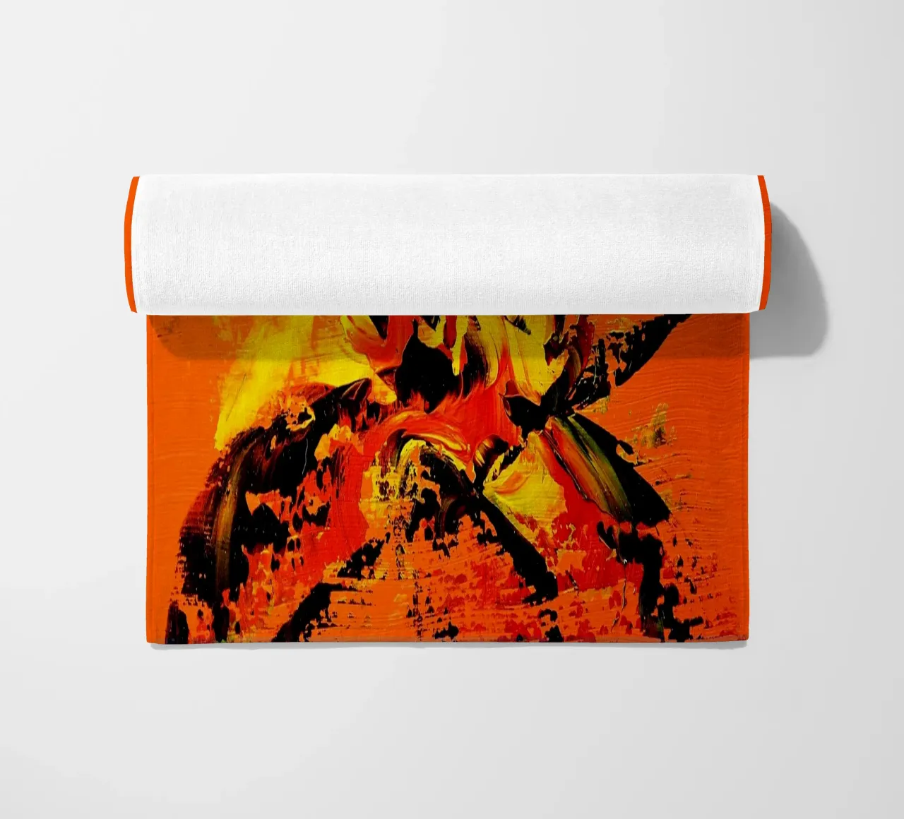 MESSAGE FROM THE HEART 11 beach towel by Thierry Vobmann Abstract painting