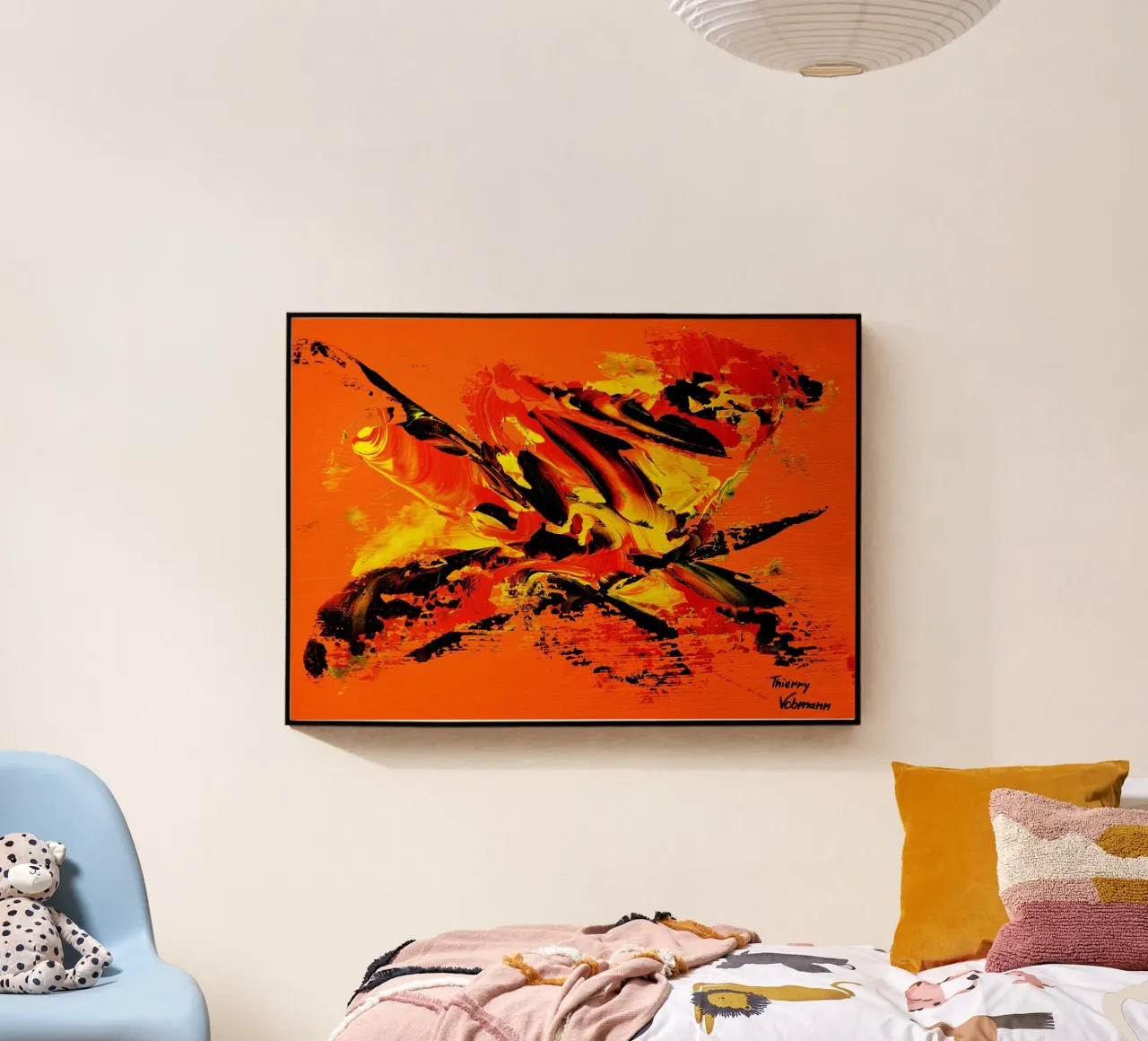 MESSAGE FROM THE HEART 11 Acryl-Glas von Thierry Vobmann Abstract painting