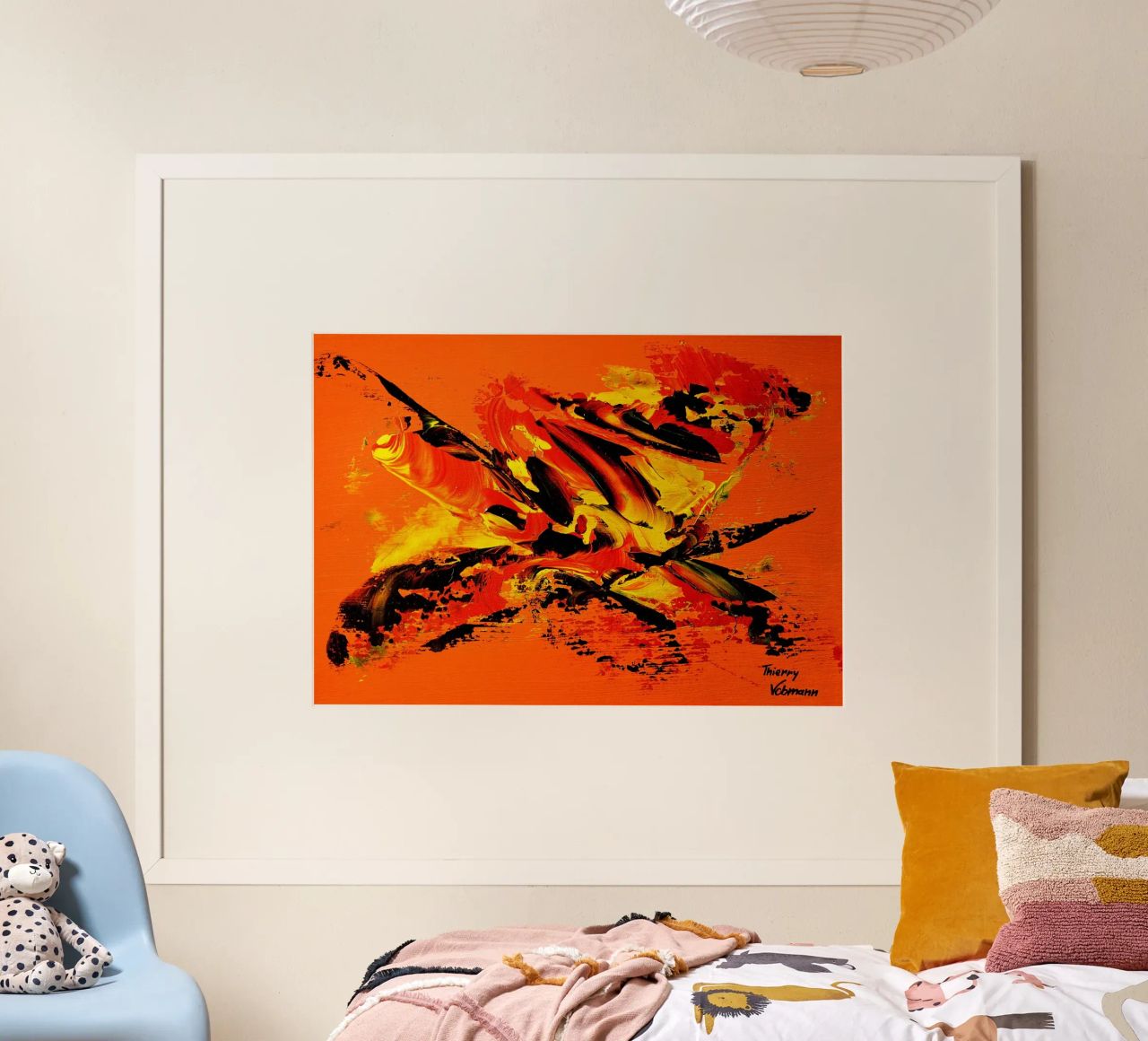 MESSAGE FROM THE HEART 11 carta hahnemühle da Thierry Vobmann Abstract painting