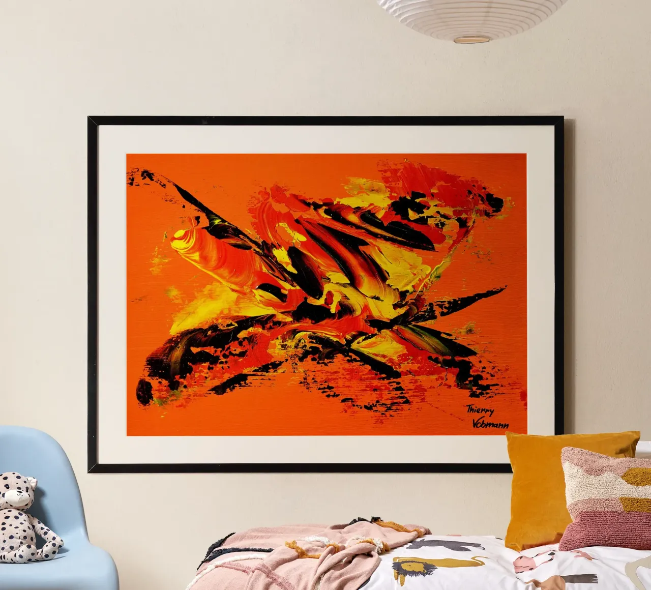 MESSAGE FROM THE HEART 11 Hahnemühle von Thierry Vobmann Abstract painting