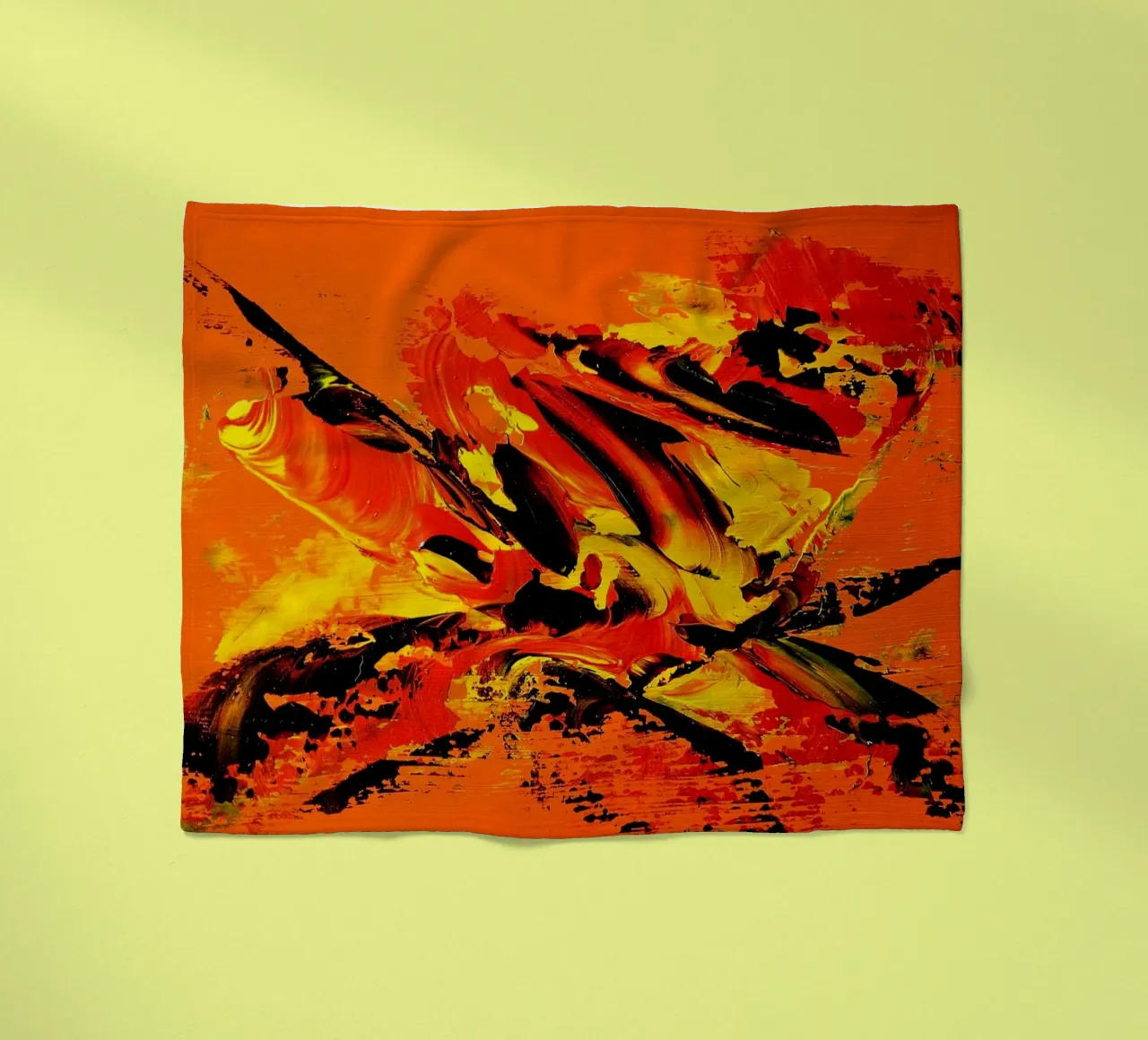 MESSAGE FROM THE HEART 11 coperta in pile da Thierry Vobmann Abstract painting