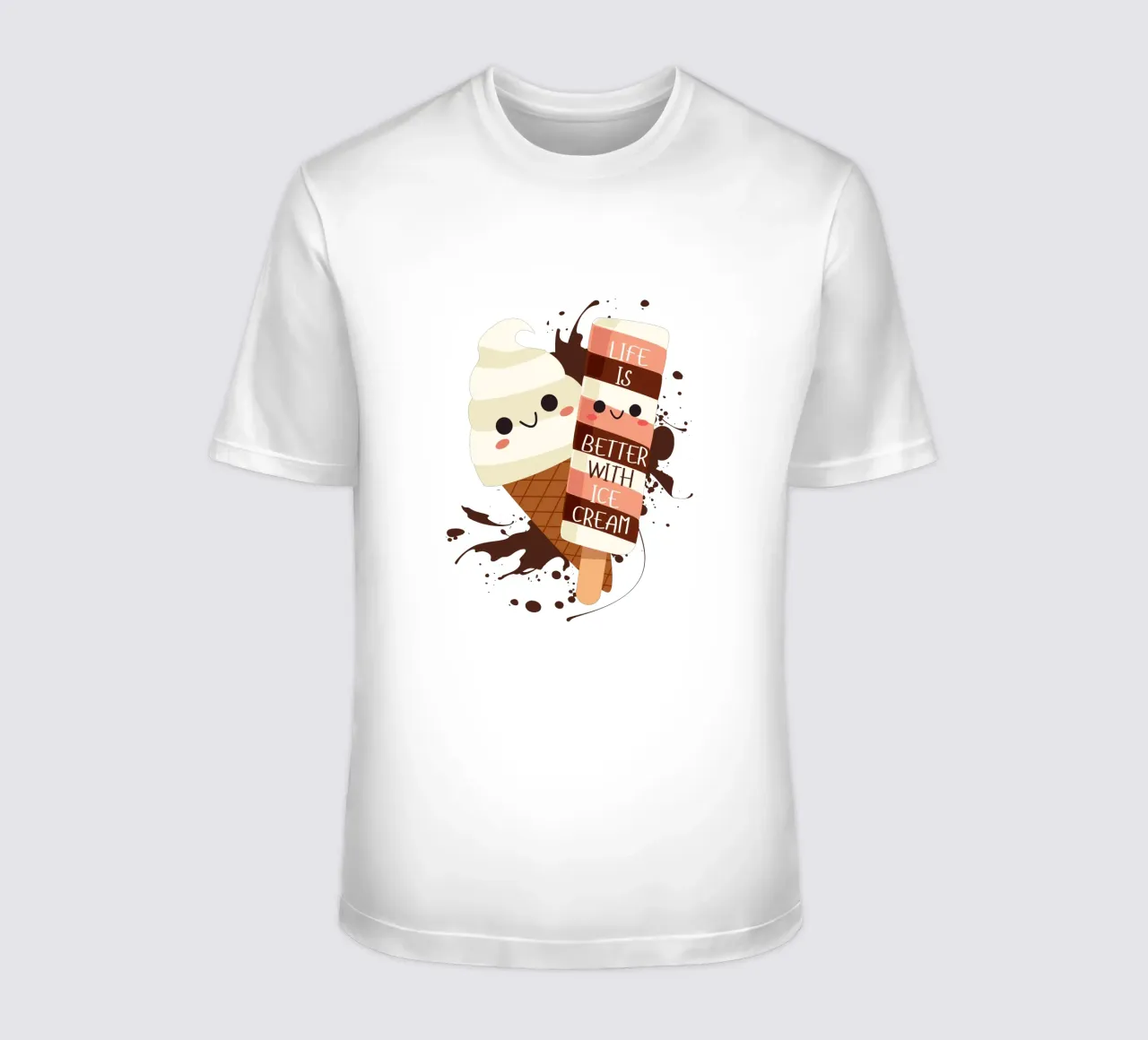 LIFE IS BETTER WITH ICE CREAM t-shirt by ArtDesign by KBK