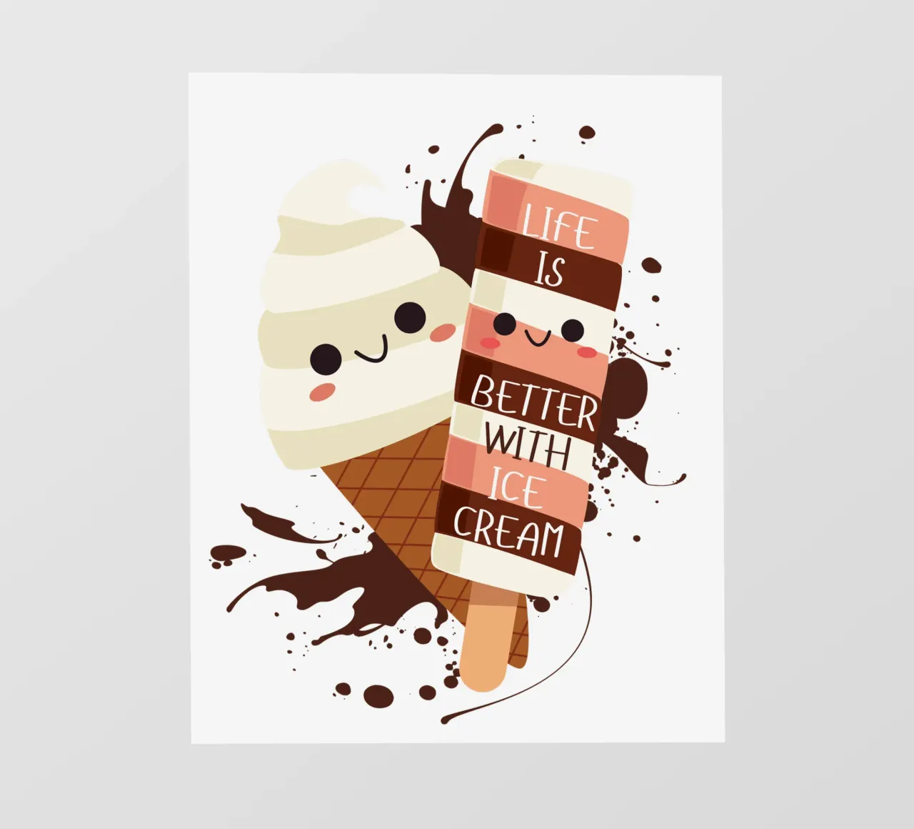 LIFE IS BETTER WITH ICE CREAM backlit film by ArtDesign by KBK
