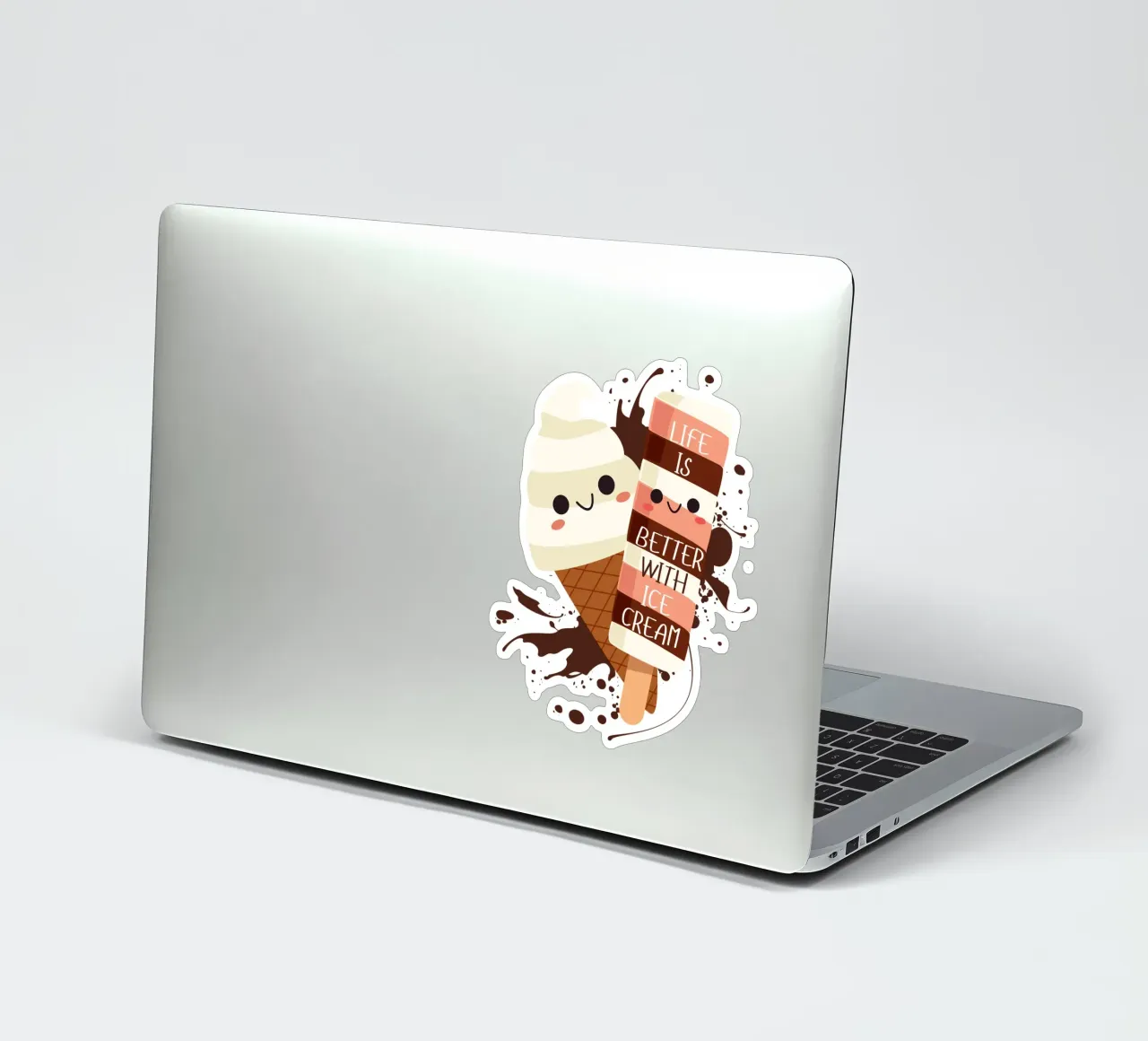 LIFE IS BETTER WITH ICE CREAM sticker by ArtDesign by KBK