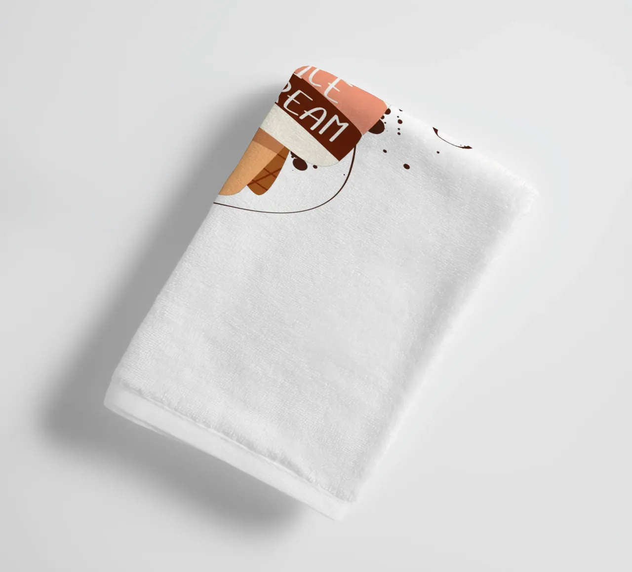 LIFE IS BETTER WITH ICE CREAM towel by ArtDesign by KBK