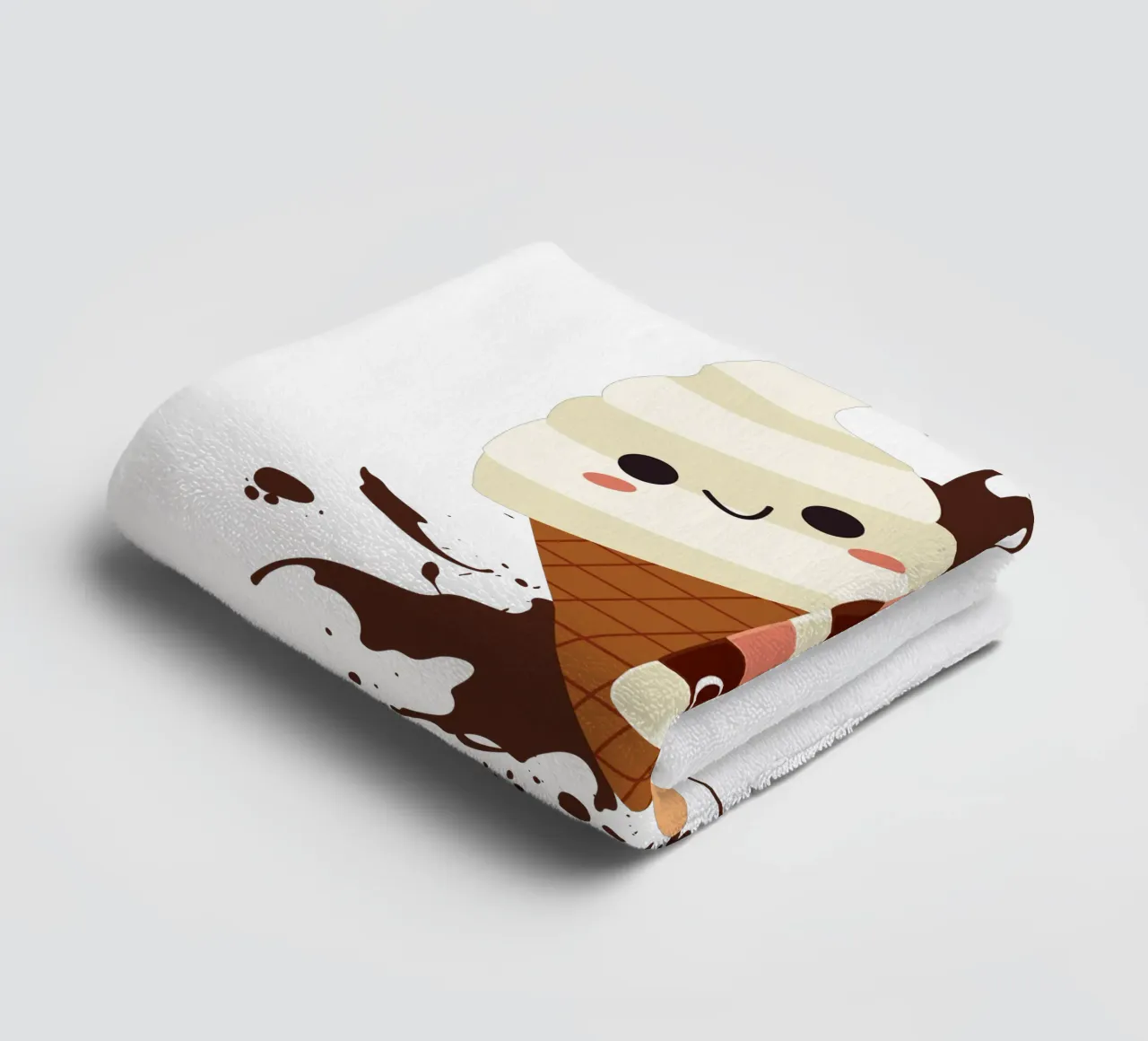 LIFE IS BETTER WITH ICE CREAM towel by ArtDesign by KBK