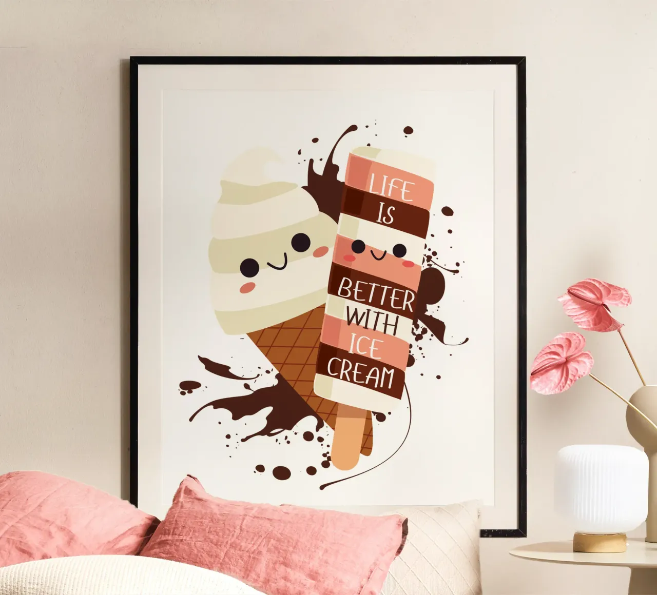 LA VIE EST MEILLEURE AVEC DE LA GLACE hahnemühle de ArtDesign by KBK