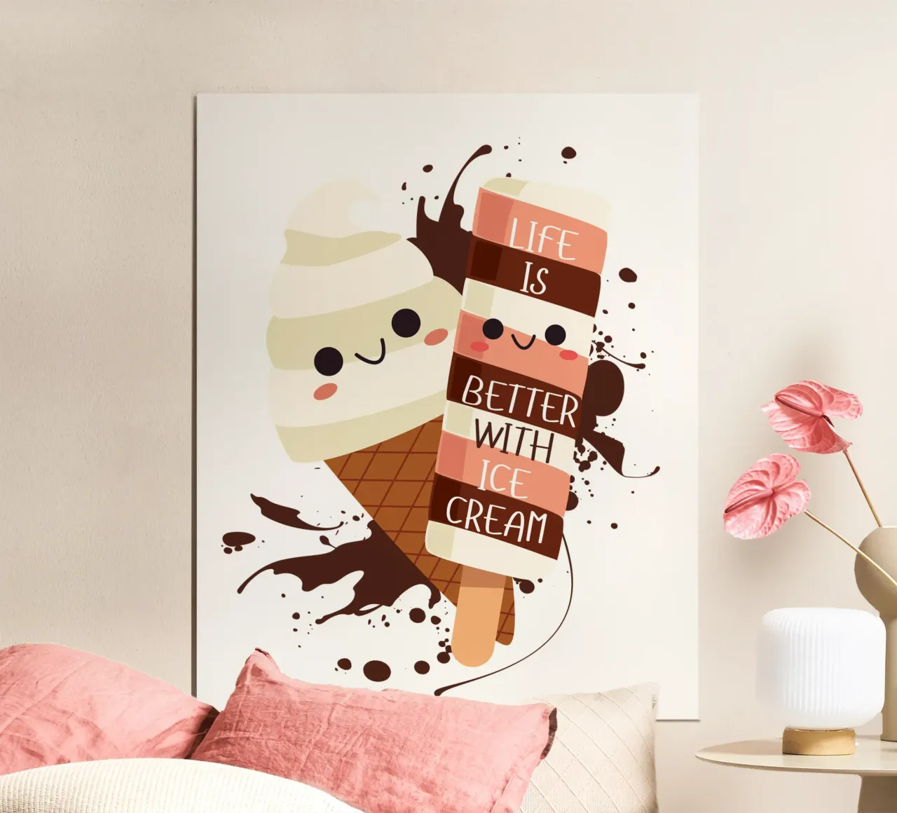 LA VIE EST MEILLEURE AVEC DE LA GLACE hahnemühle de ArtDesign by KBK
