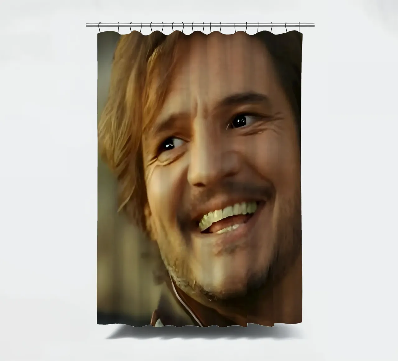 Pedro meme shower curtain by Low poly art