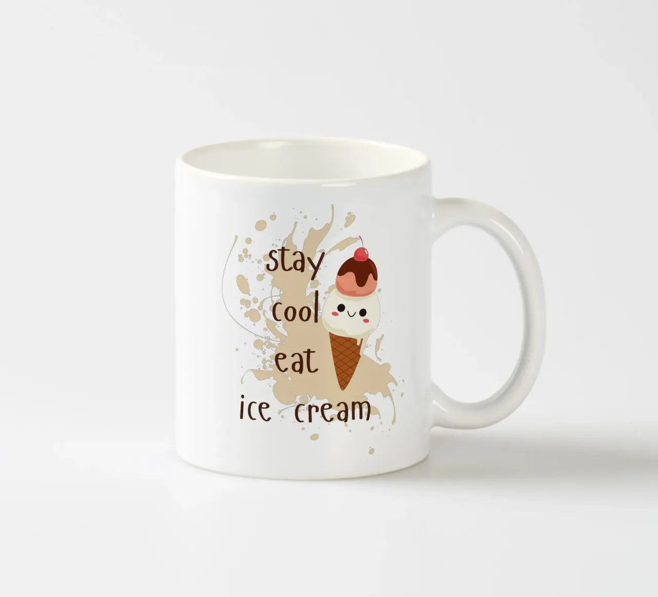 STARE AL FRESCO MANGIARE IL GELATO tazza in ceramica da ArtDesign by KBK