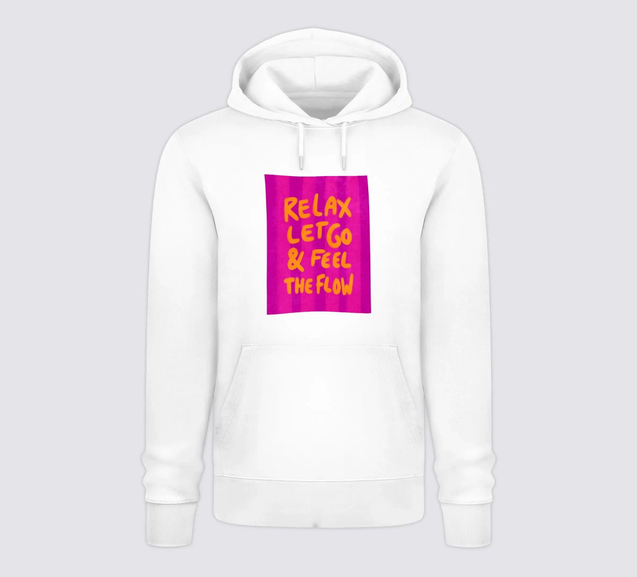 Relax, let go and feel the flow felpa con cappuccio da Illustration Raissa Oltmanns