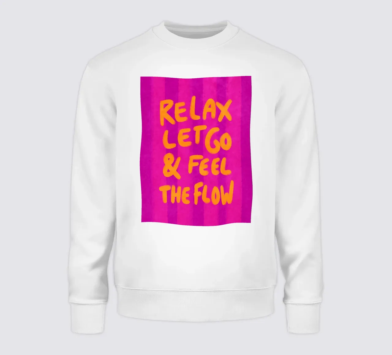 Relax, let go and feel the flow sweatshirt by Illustration Raissa Oltmanns