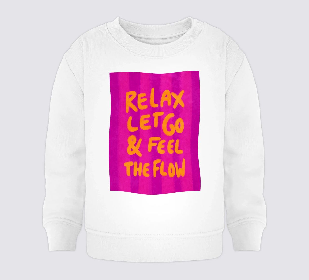 Relax, let go and feel the flow felpa neonato da Illustration Raissa Oltmanns