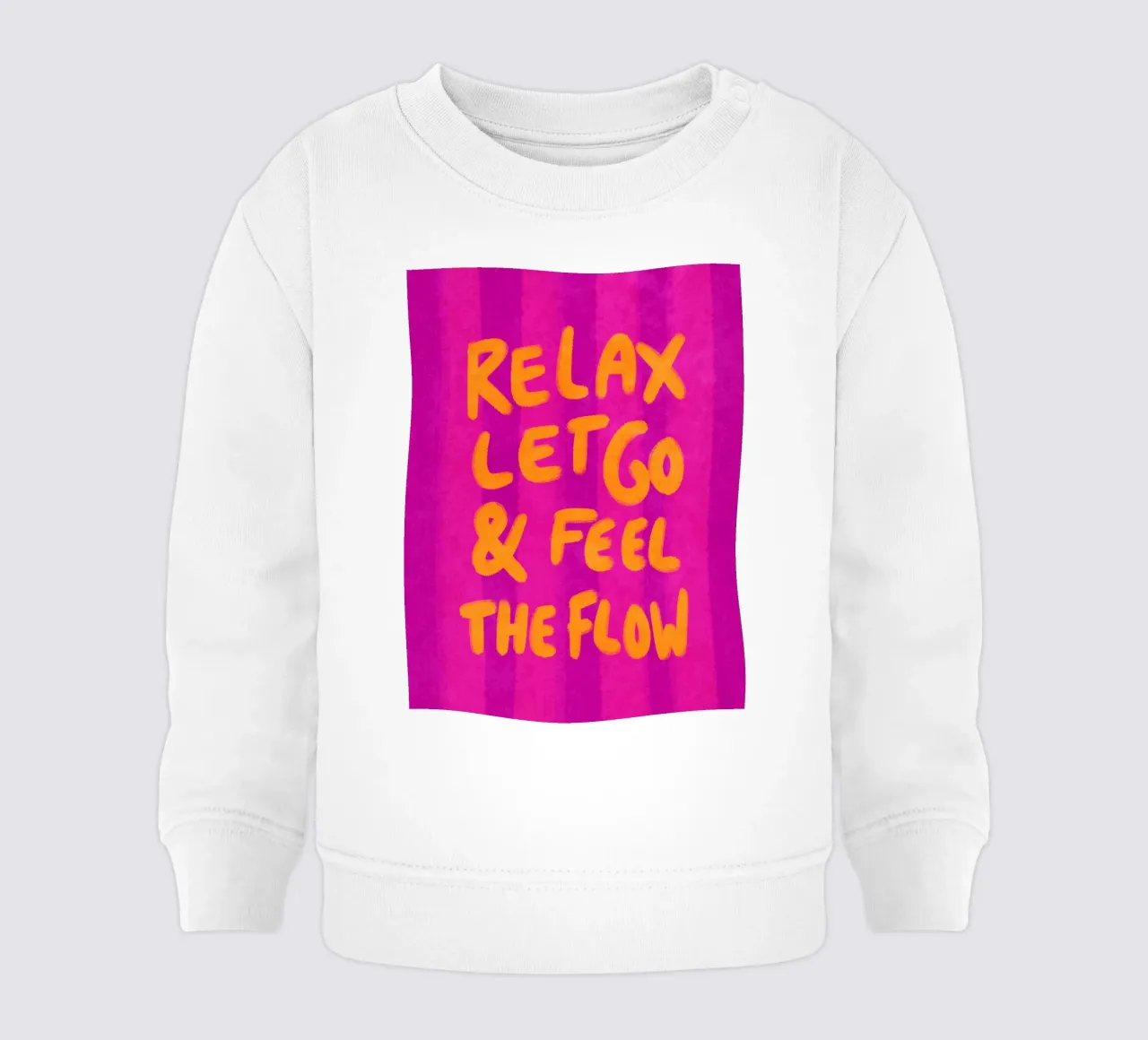 Relax, let go and feel the flow baby sweatshirt by Illustration Raissa Oltmanns
