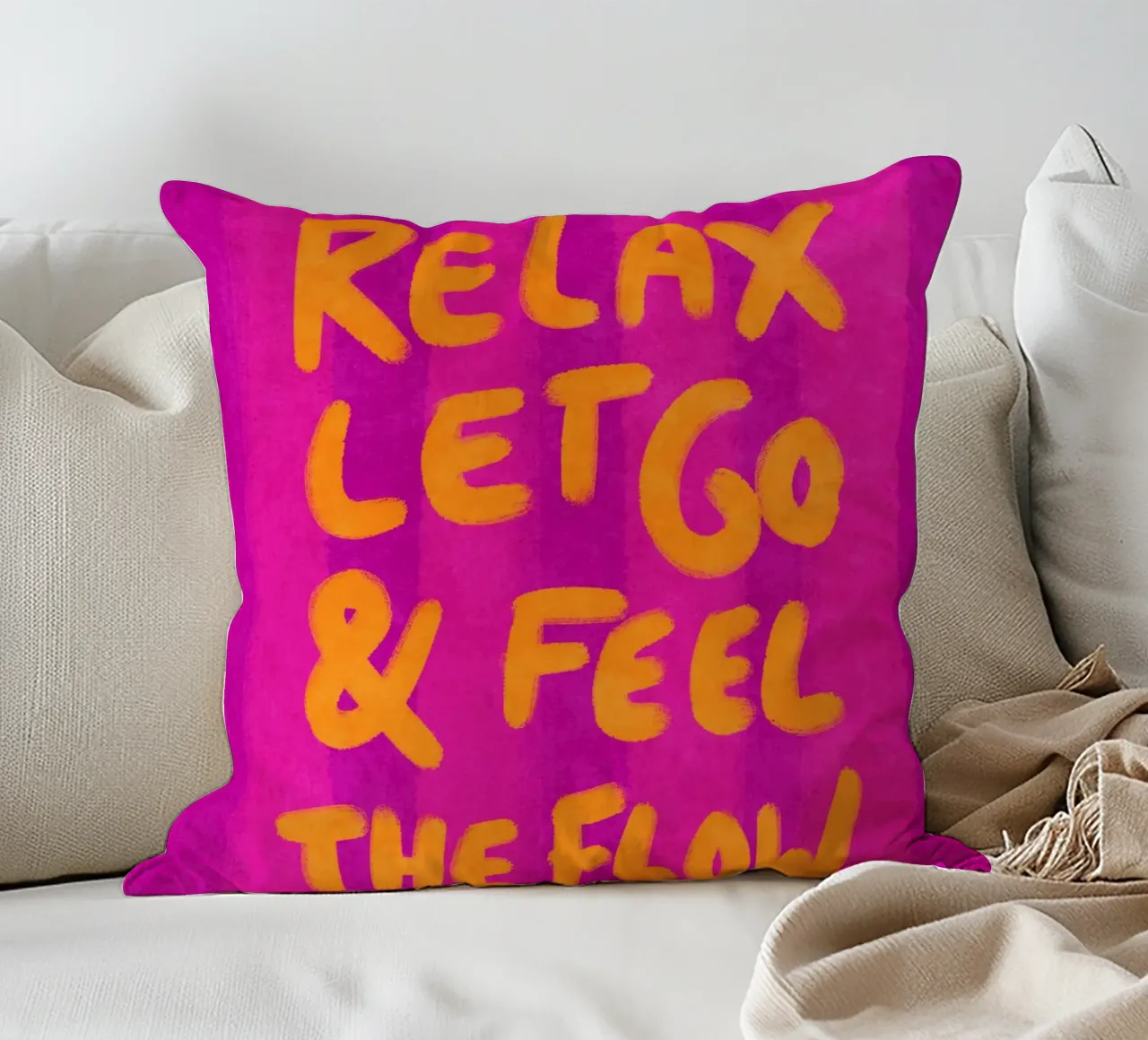 Relax, let go and feel the flow cuscino da Illustration Raissa Oltmanns