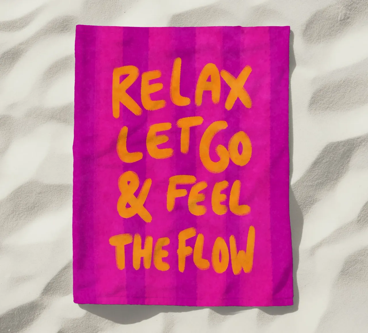 Relax, let go and feel the flow telo mare da Illustration Raissa Oltmanns