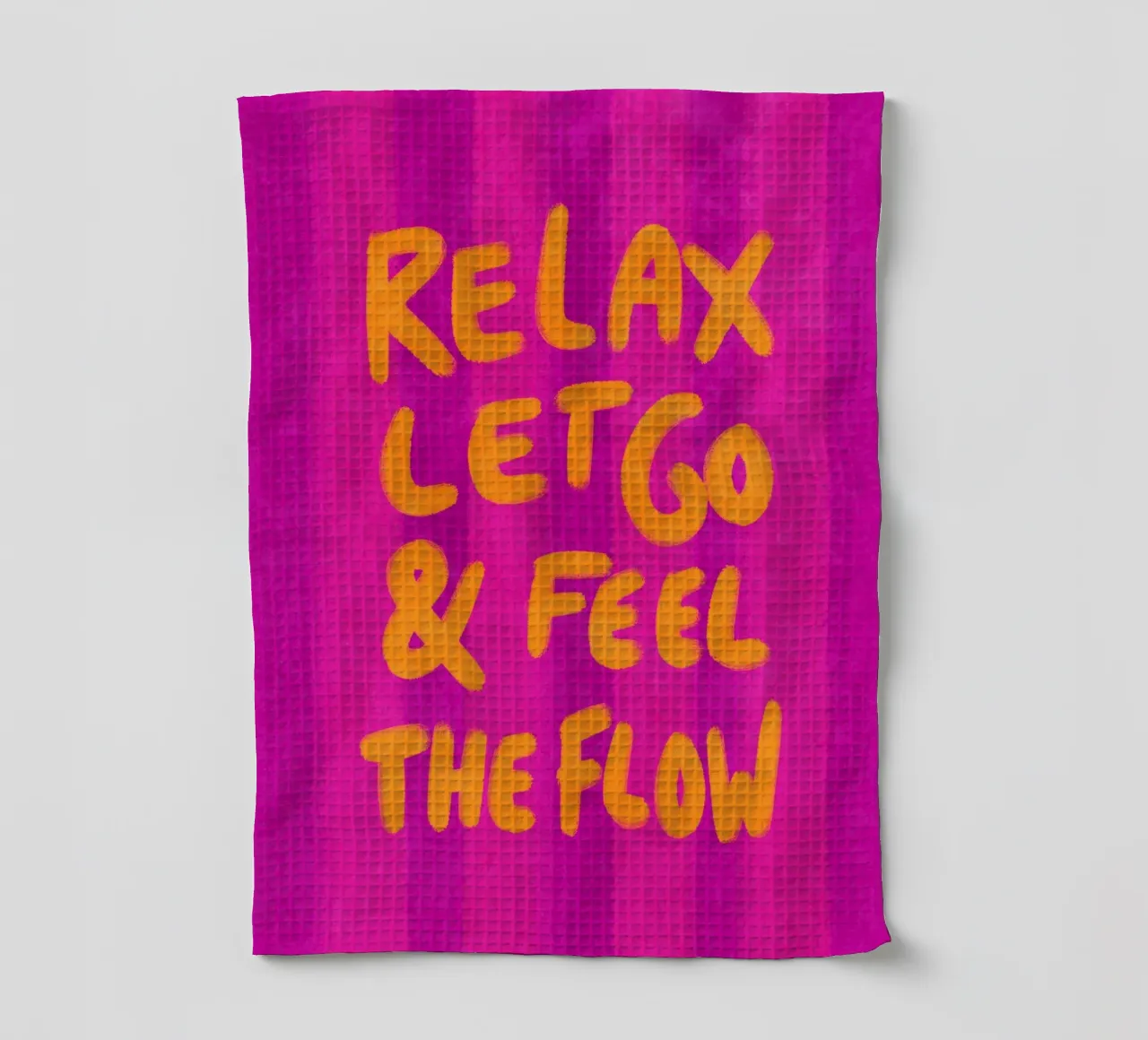 Relax, let go and feel the flow torchon de Illustration Raissa Oltmanns