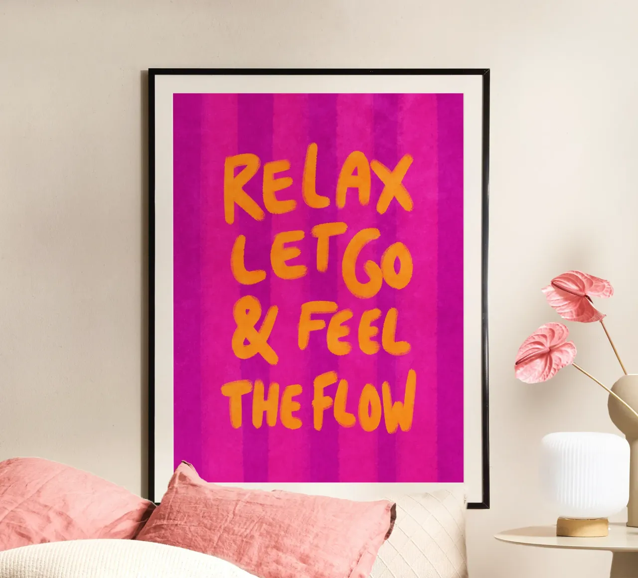 Relax, let go and feel the flow carta hahnemühle da Illustration Raissa Oltmanns