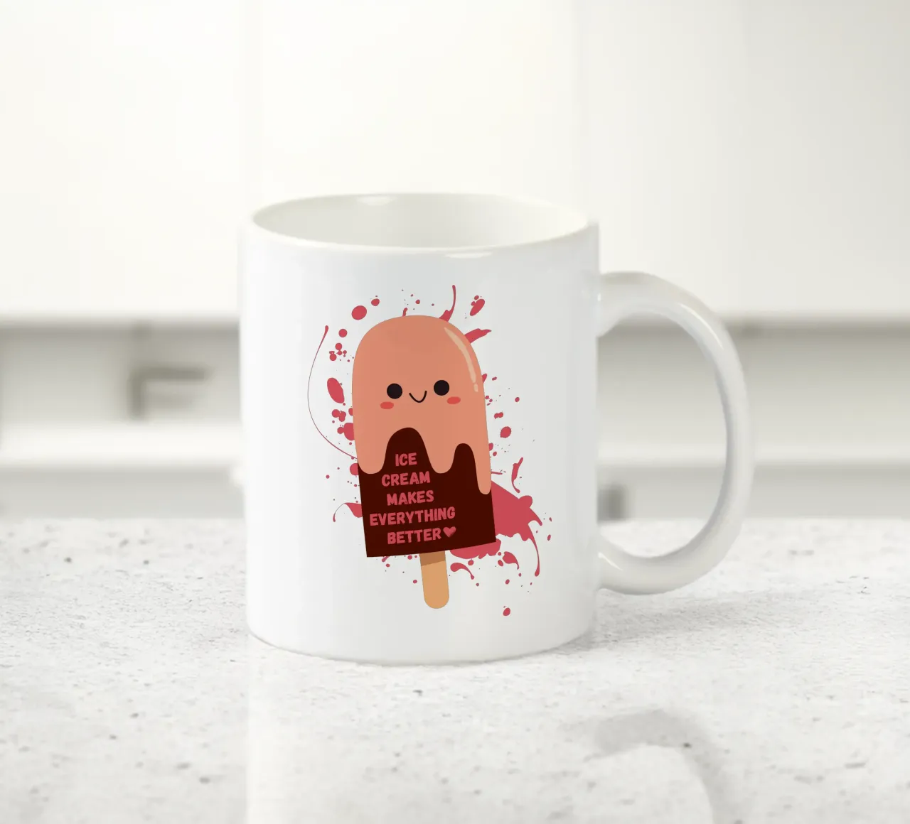 IL GELATO RENDE TUTTO PIÙ BELLO tazza in ceramica da ArtDesign by KBK
