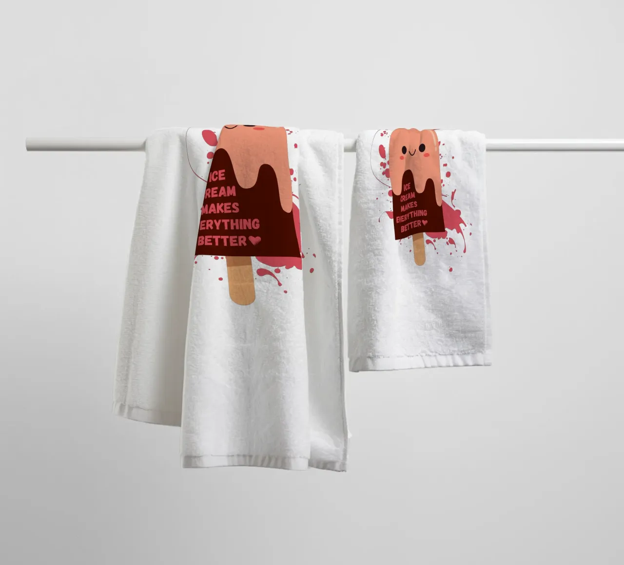 IL GELATO RENDE TUTTO PIÙ BELLO asciugamano da bagno da ArtDesign by KBK