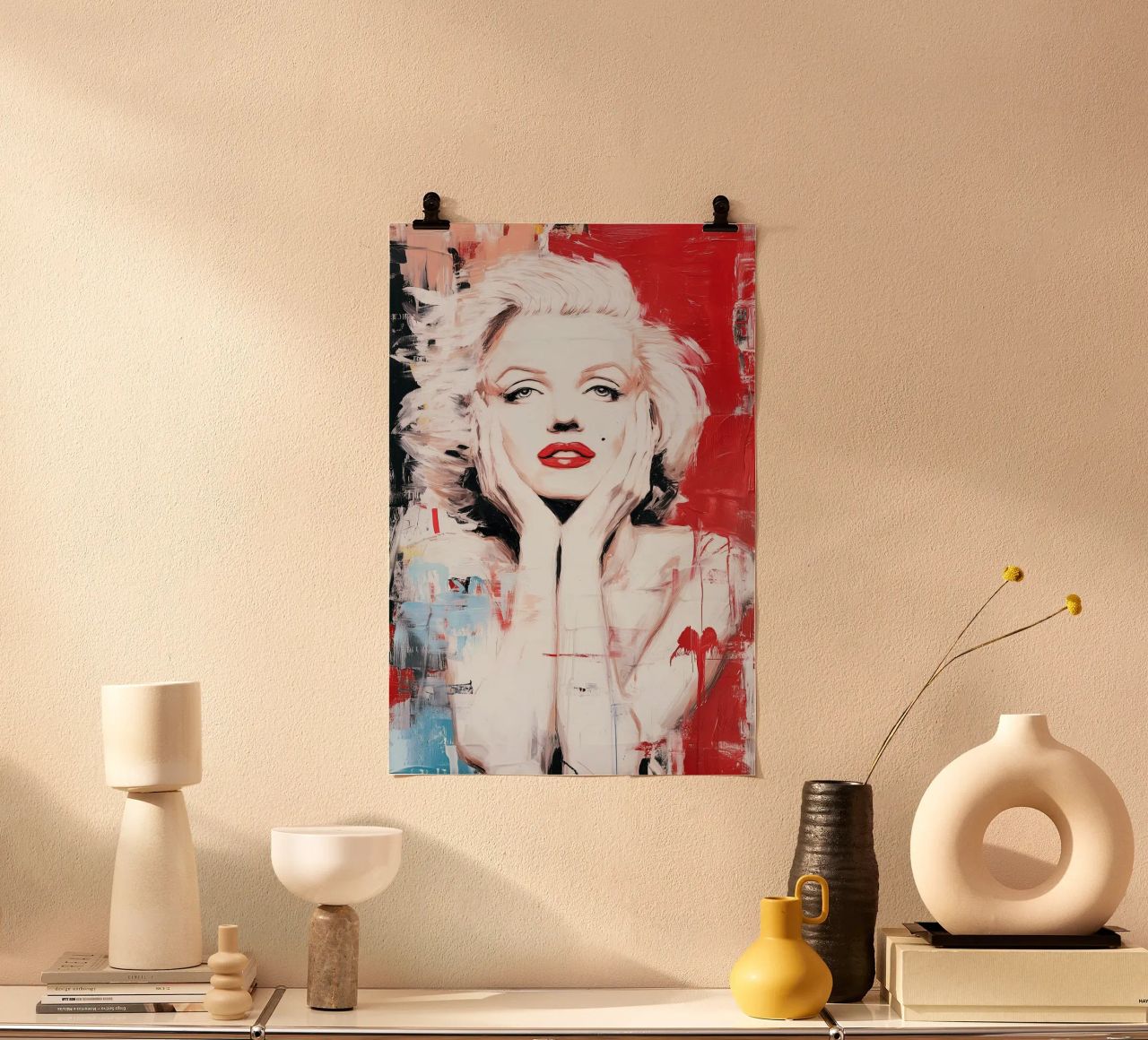 Blonde comme Marilyn | Street Art dans le style de Basquiat poster de Autofocus