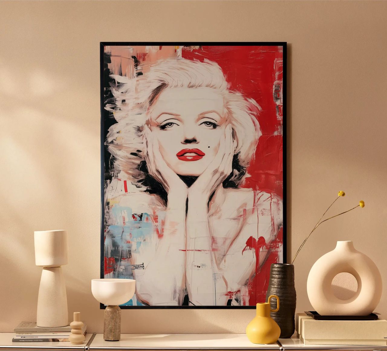 Blonde comme Marilyn | Street Art dans le style de Basquiat poster de Autofocus