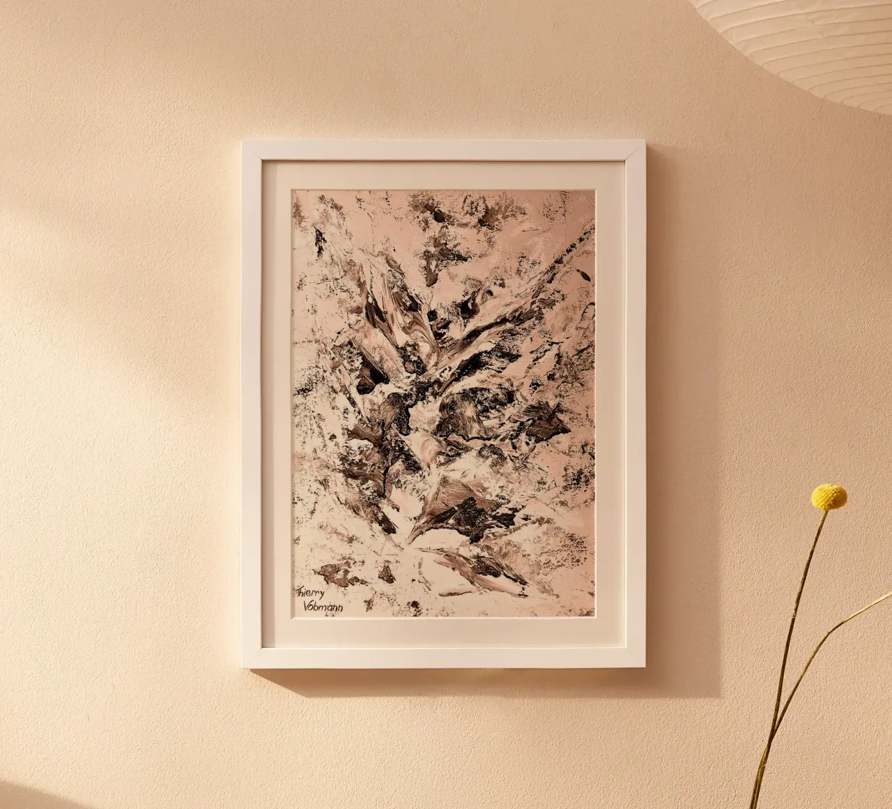 SEPIA 57 poster con telaio in plastica da Thierry Vobmann Abstract painting