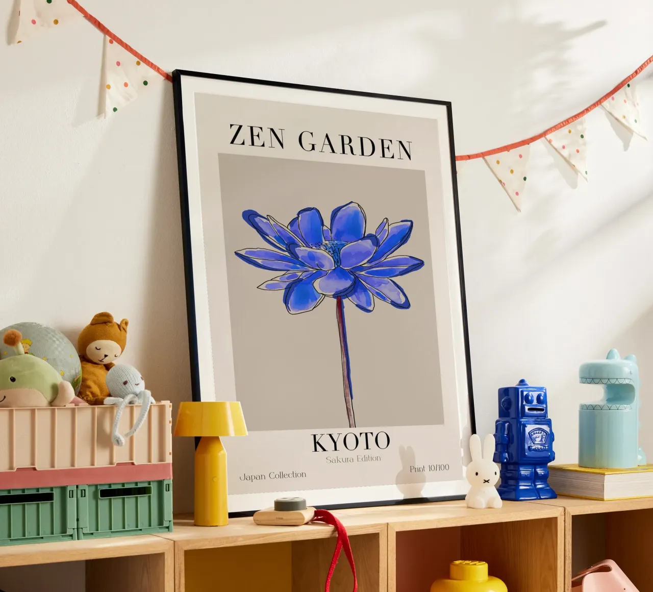 Zen Garden No 10 poster con telaio in alluminio da treechild