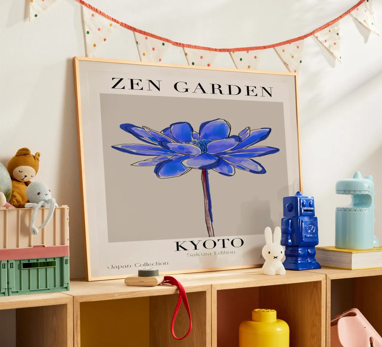 Zen Garden No 10 poster con telaio in alluminio da treechild