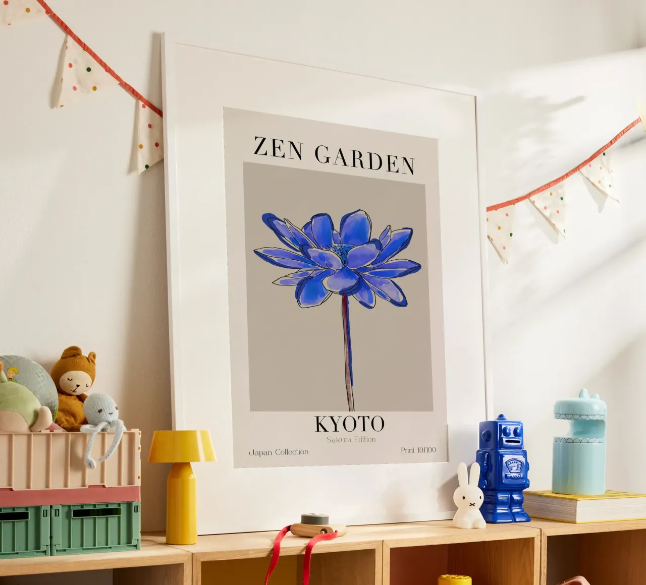 Zen Garden No 10 poster con telaio in alluminio da treechild