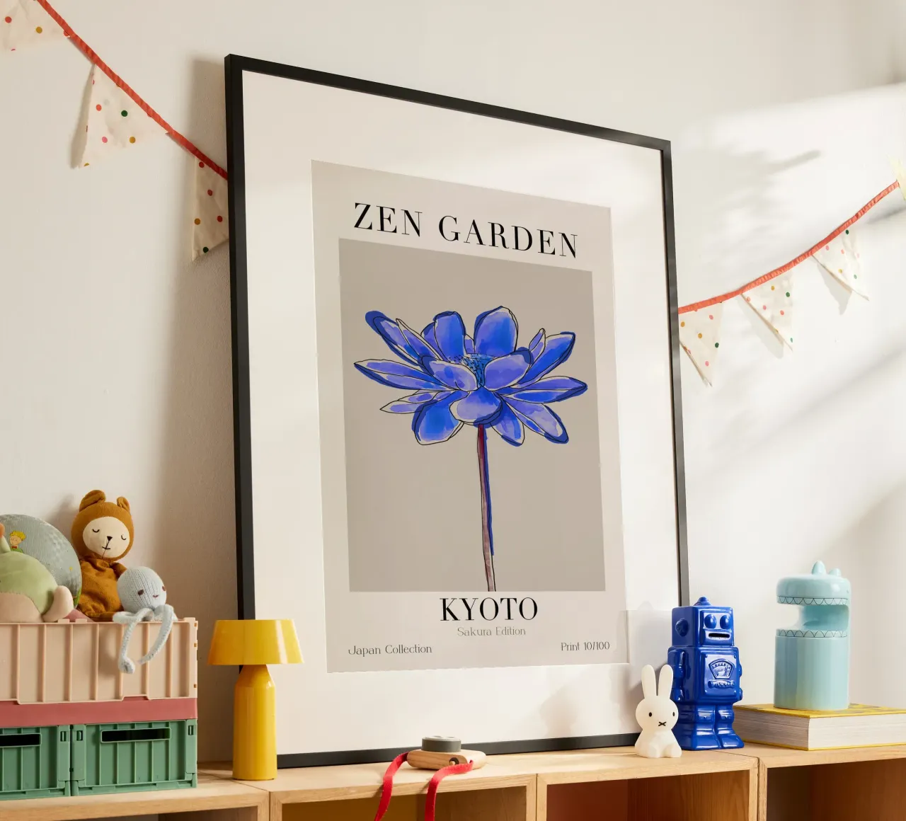 Zen Garden No 10 poster con telaio in alluminio da treechild