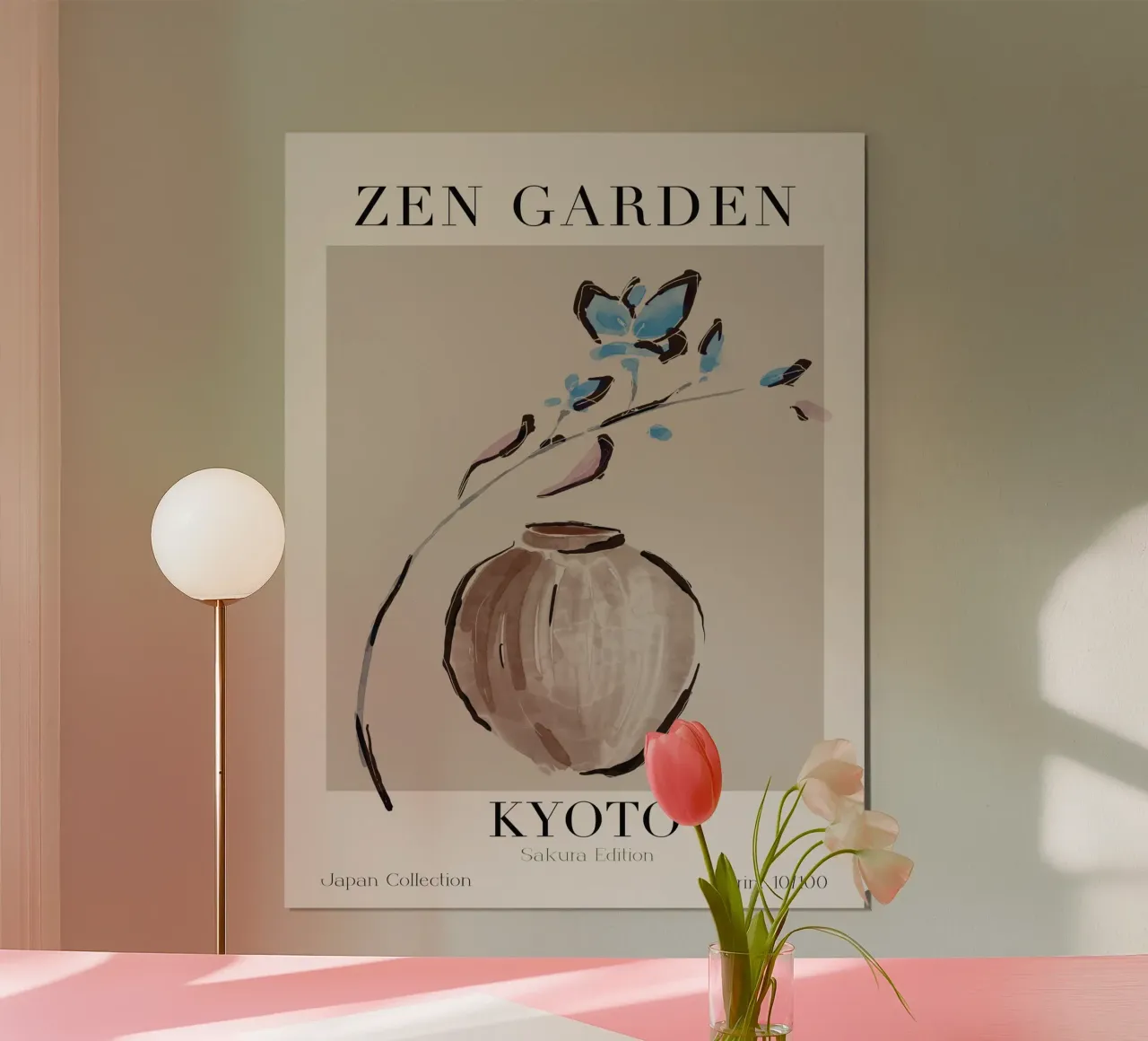 Zen Garden No 12 poster con telaio in alluminio da treechild