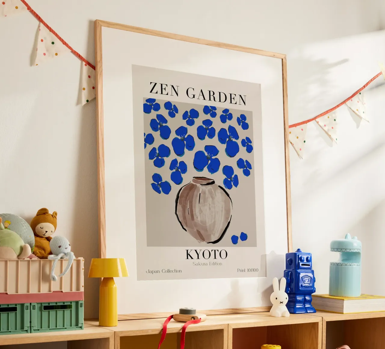 Zen Garden No 13 poster con telaio in alluminio da treechild