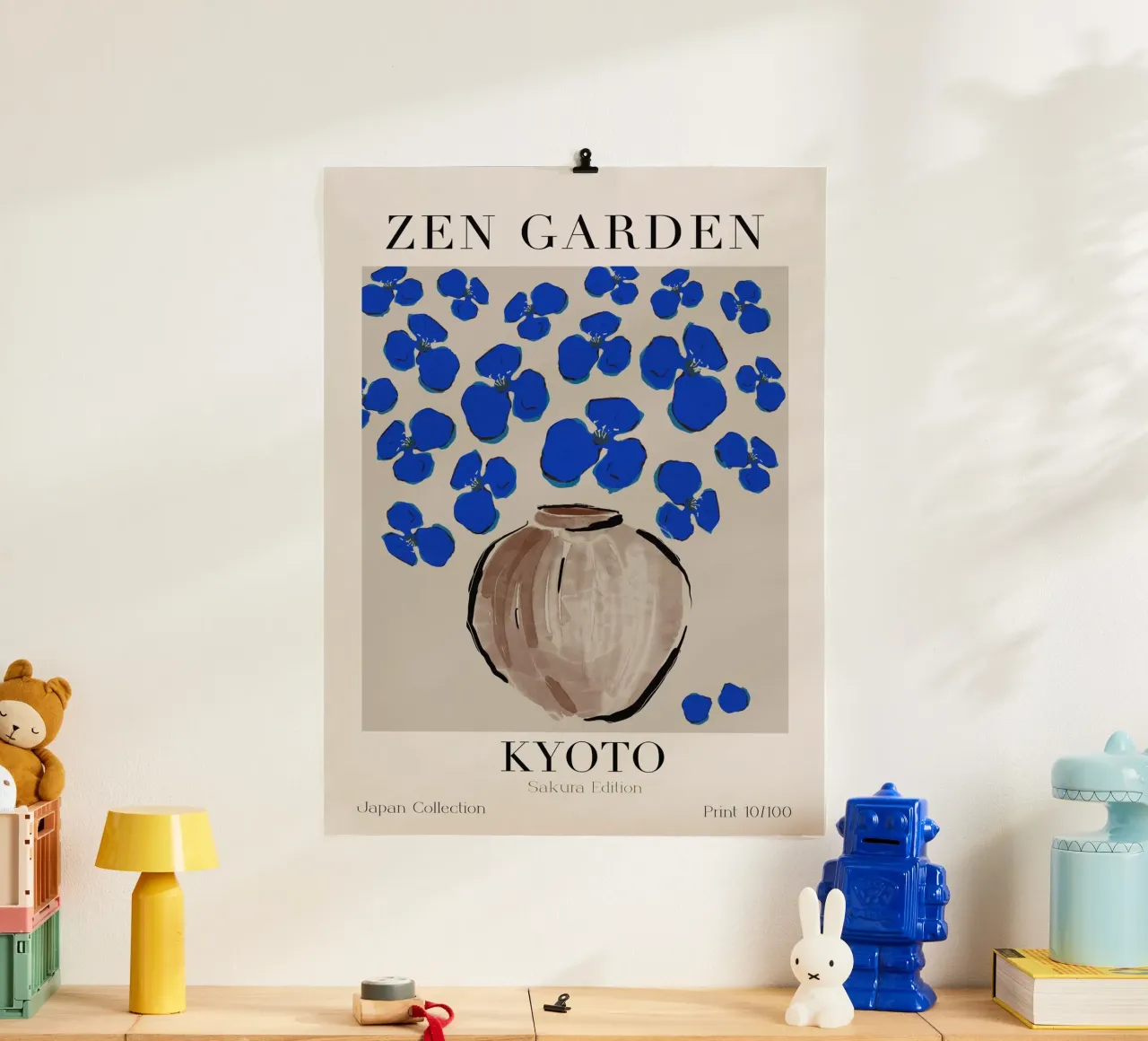 Zen Garden No 13 poster con telaio in alluminio da treechild