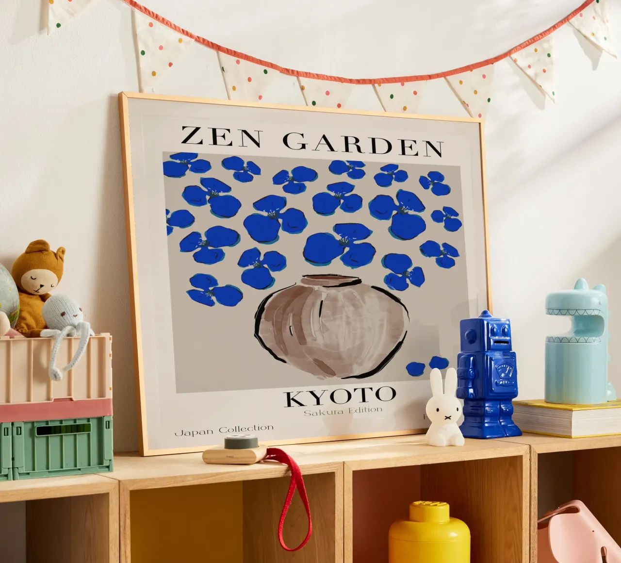 Zen Garden No 13 poster con telaio in alluminio da treechild