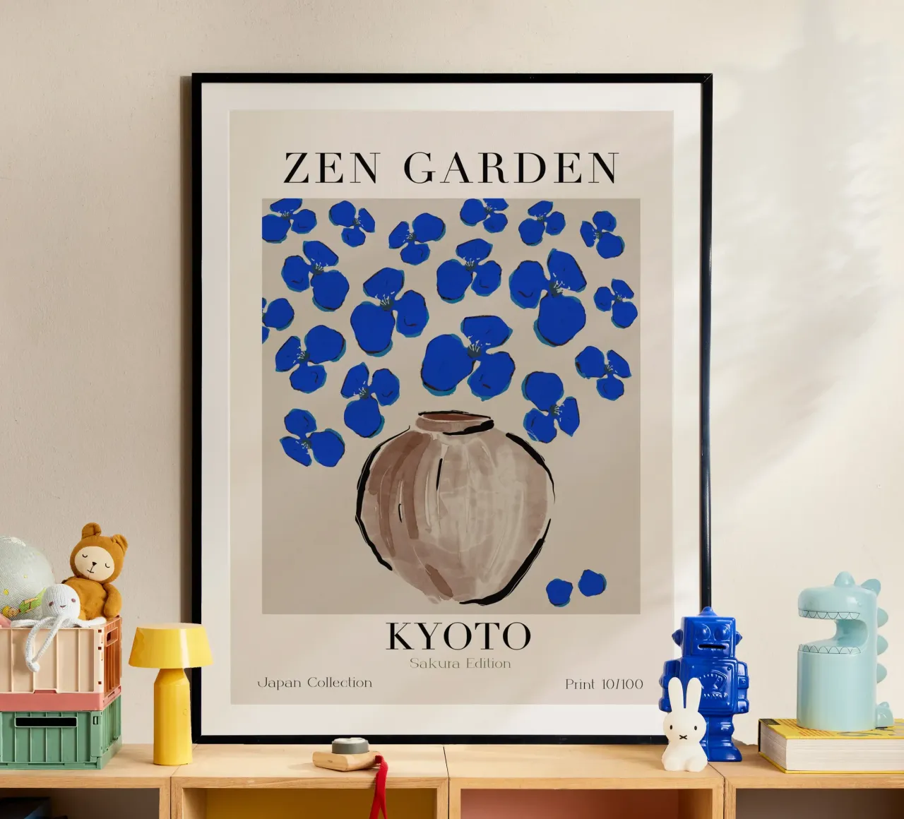 Zen Garden No 13 poster con telaio in alluminio da treechild