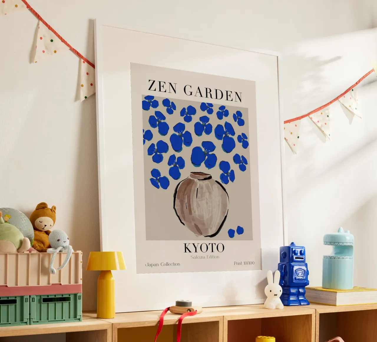 Zen Garden No 13 poster con telaio in alluminio da treechild