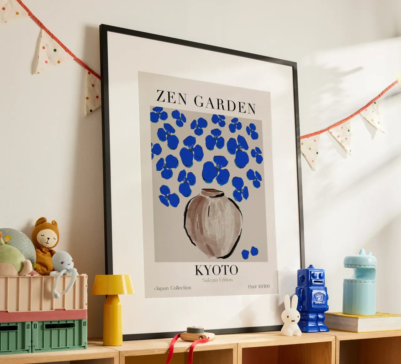 Zen Garden No 13 poster con telaio in alluminio da treechild