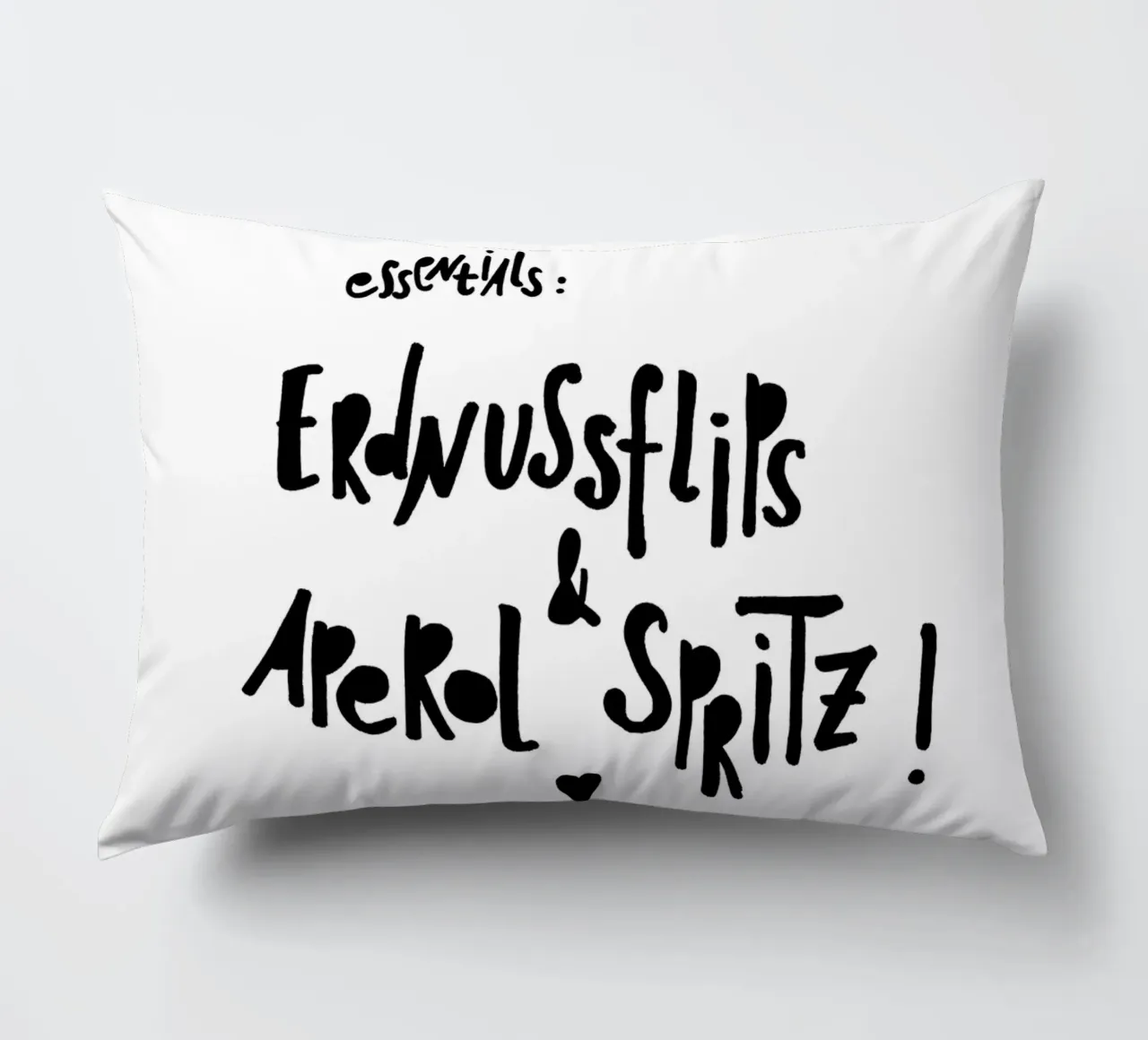 Erdnussflips und Aperol Spritz cuscino da maramirage
