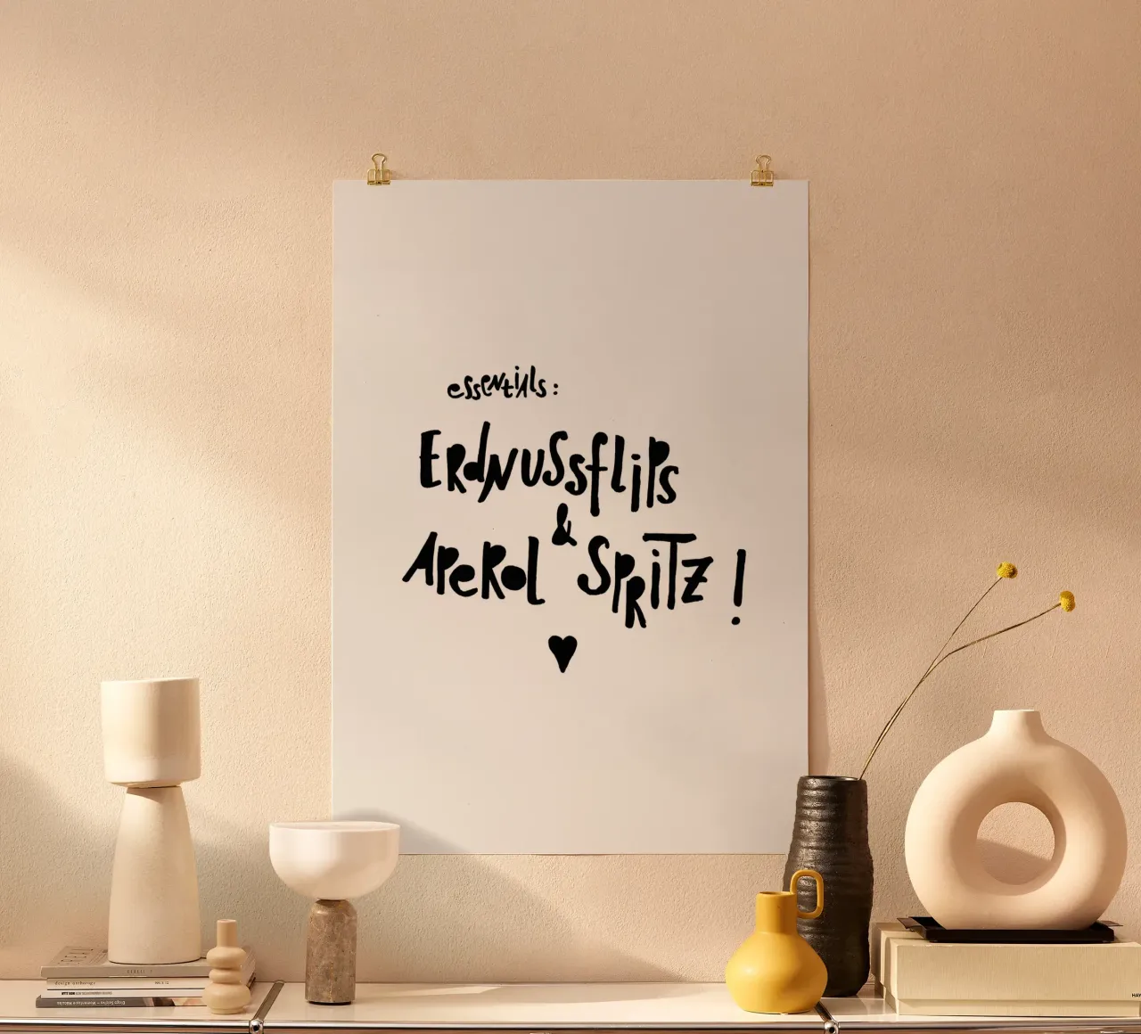 Erdnussflips und Aperol Spritz poster by maramirage