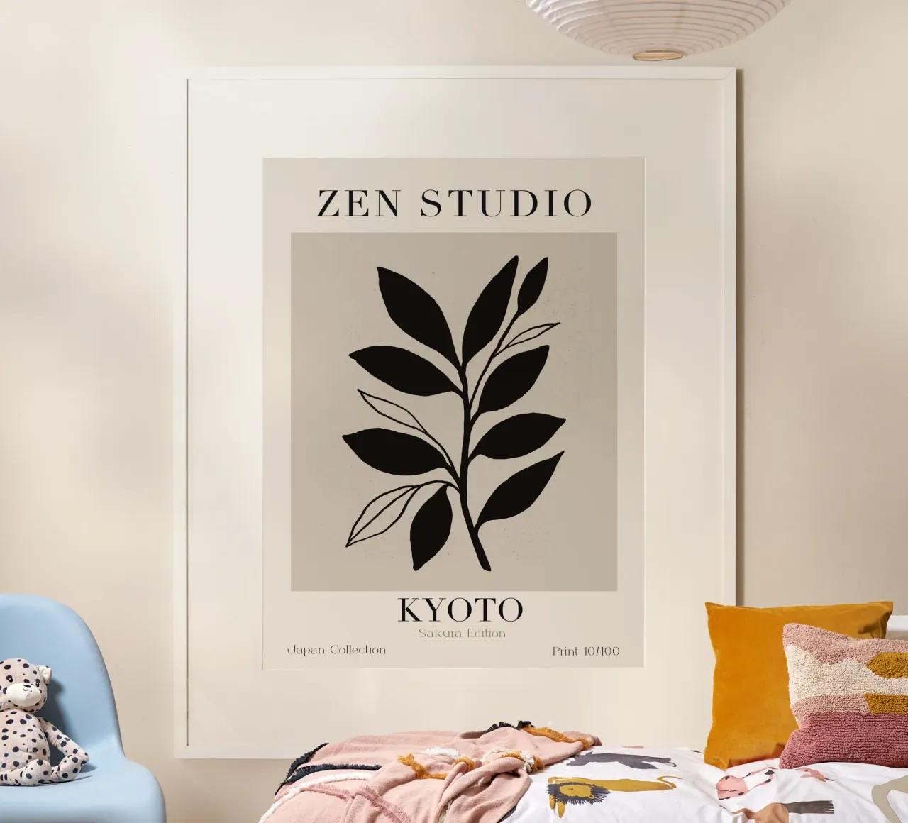 Zen Studio No 04 poster con telaio in legno da treechild