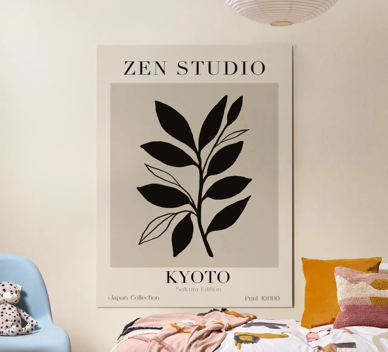 Zen Studio No 04 poster con telaio in legno da treechild
