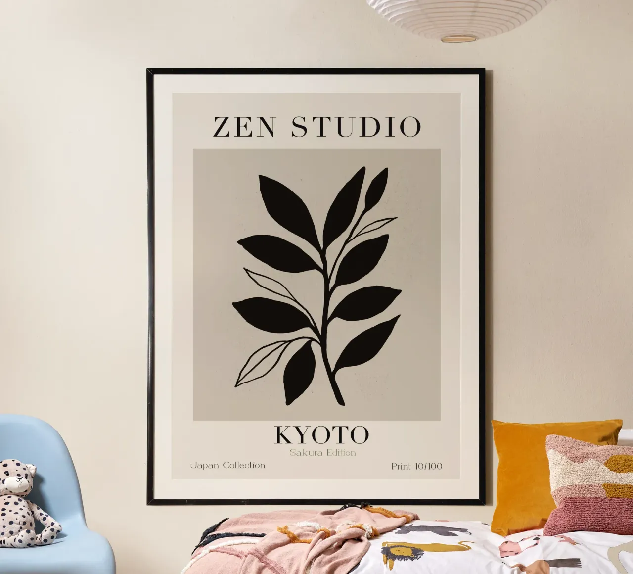 Zen Studio No 04 poster con telaio in legno da treechild