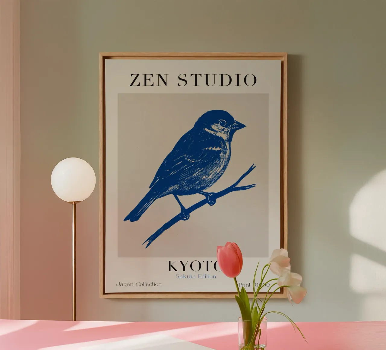 Zen Studio No 08 Leinwand mit Schattenfugenrahmen von treechild