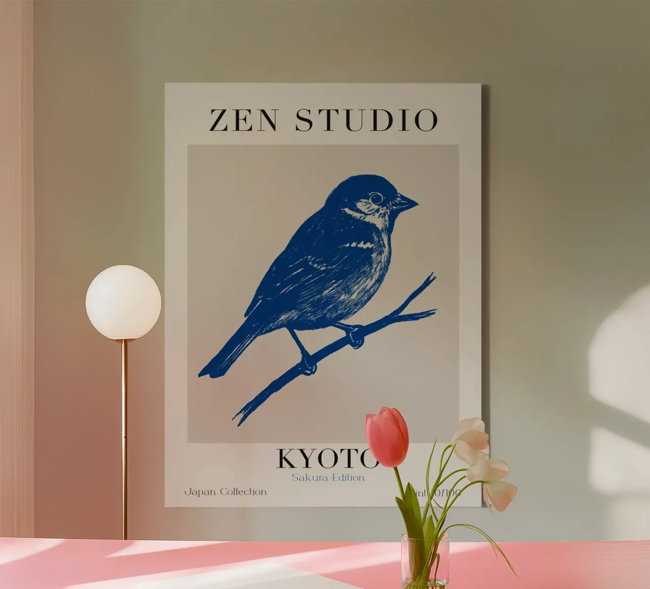 Zen Studio No 08 Leinwand mit Schattenfugenrahmen von treechild