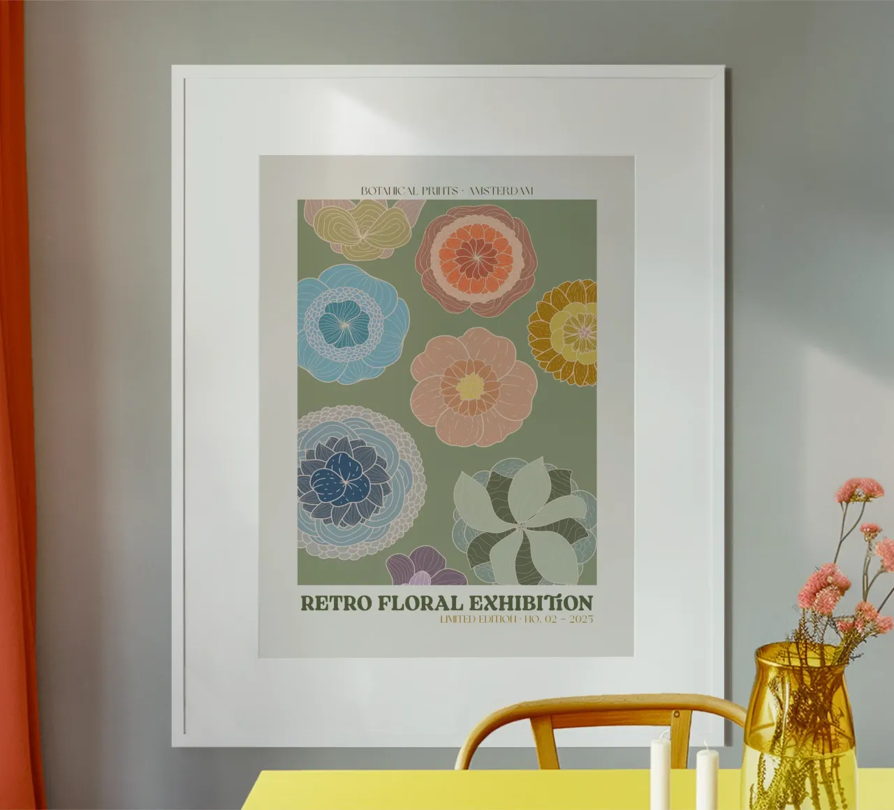 Retro Floral Exhibition No 02 poster da treechild