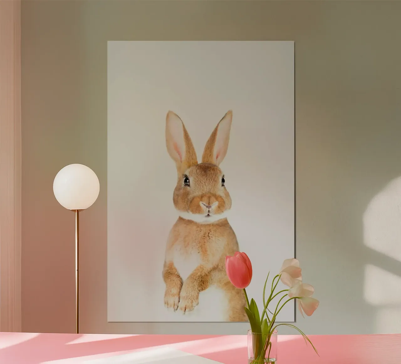 Bunny II poster con telaio in plastica da Paws & Claws